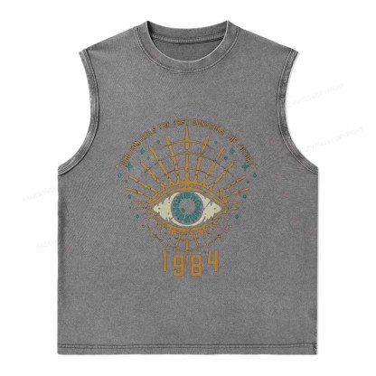 Pagewings George Orwell 1984 Unisex Washed Tank Top