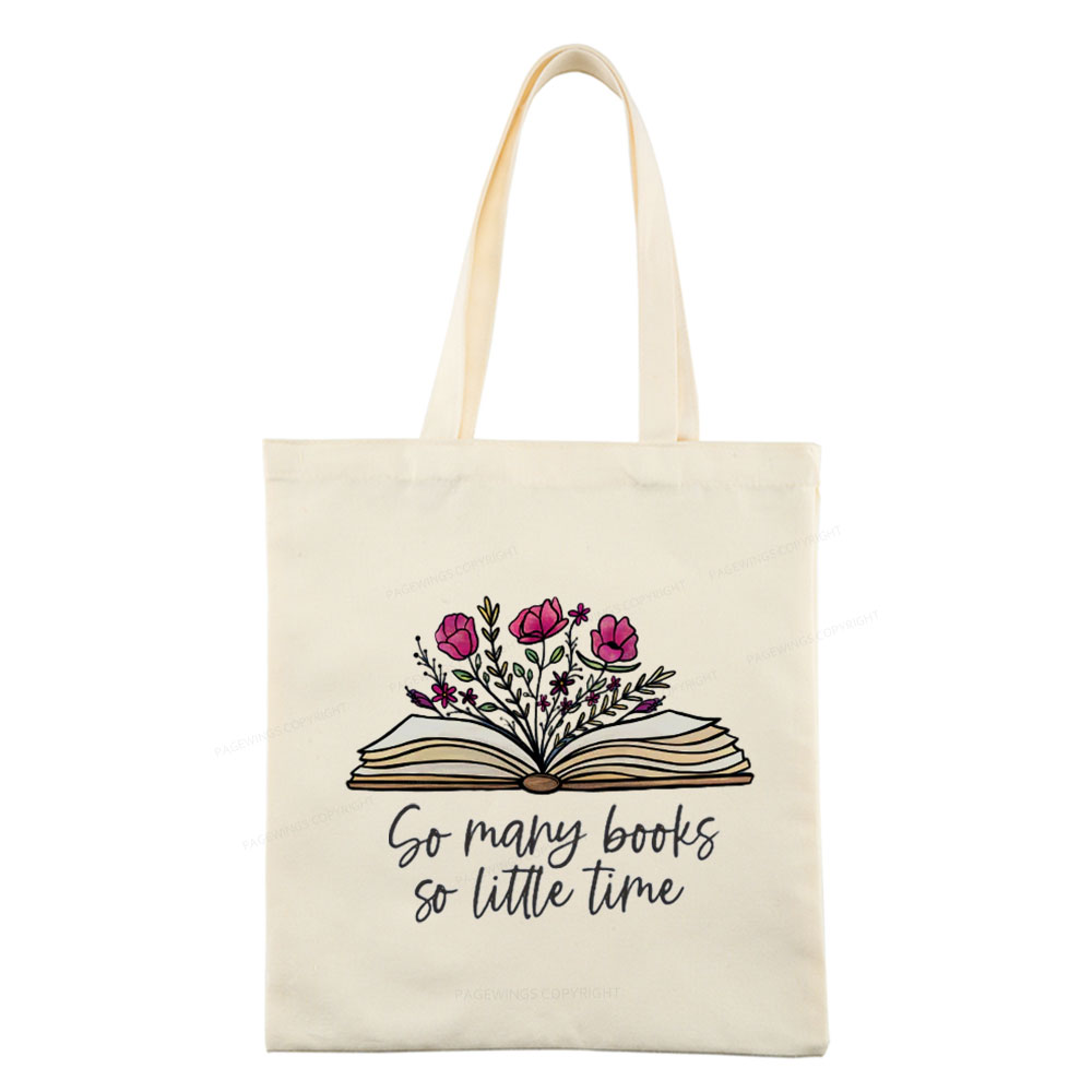 Pagewings So Many Books So Little Time Tote Bag