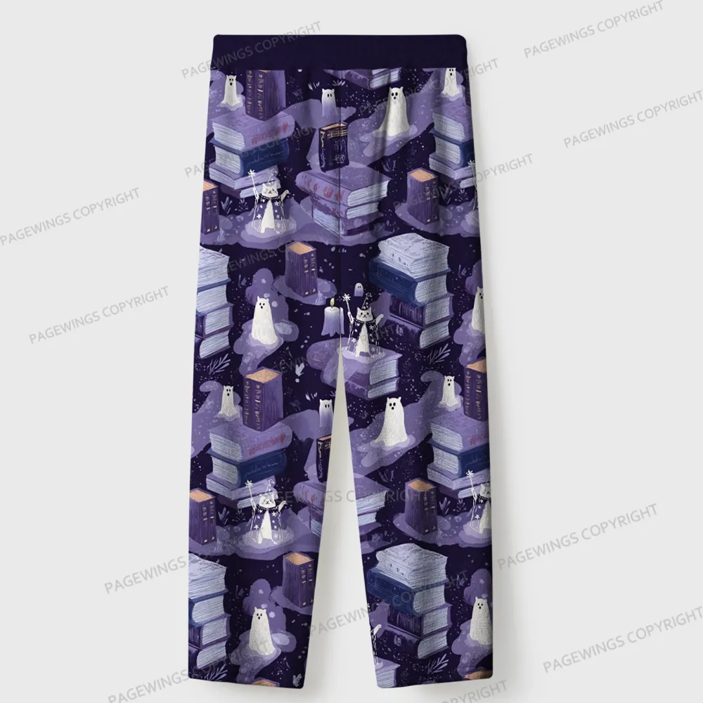 Pagewings Fantasy Reading  Unisex Flannel Pajama Set