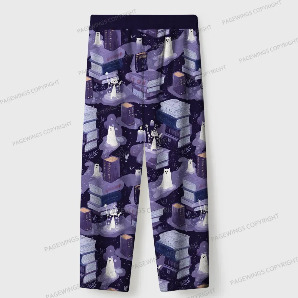 Pagewings Fantasy Reading  Unisex Flannel Pajama Set