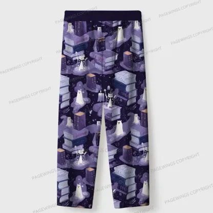 Pagewings Fantasy Reading  Unisex Flannel Pajama Set