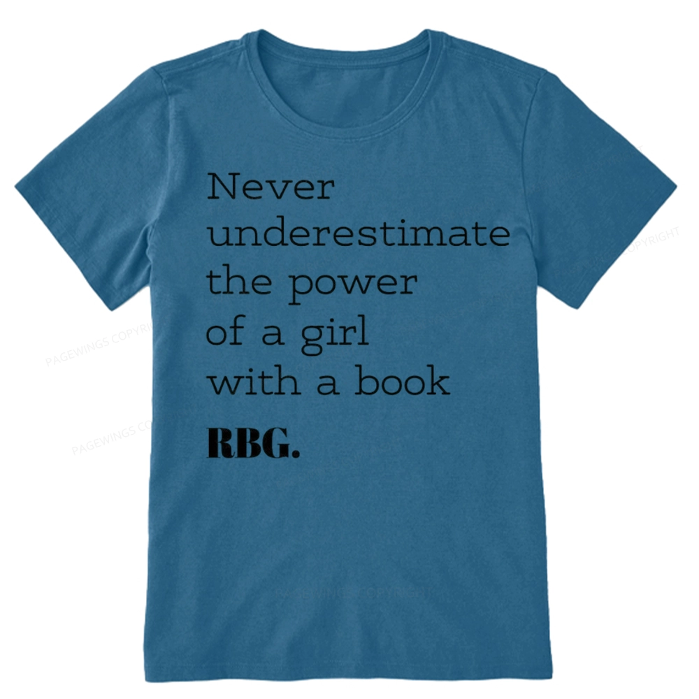 Pagewings Never Underestimate The Power Of a Girl With a Book Unisex Classic T-shirt