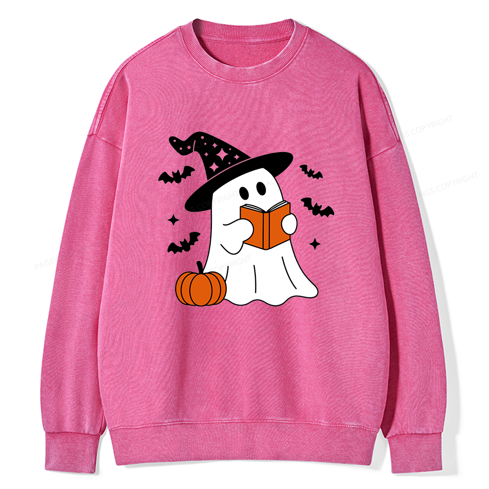 Pagewings All Booked For Fall Unisex Washed Sweatshirt