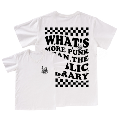 Pagewings punk the public library Weird V-neck T-shirt
