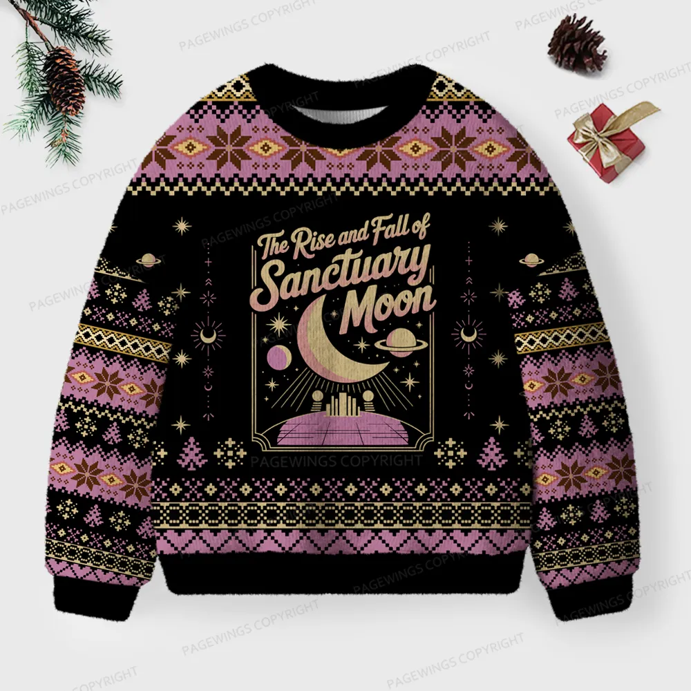 Pagewings he Rise And Fall Of Sanctuary Moon Unisex Ugly Knit Sweatshirt