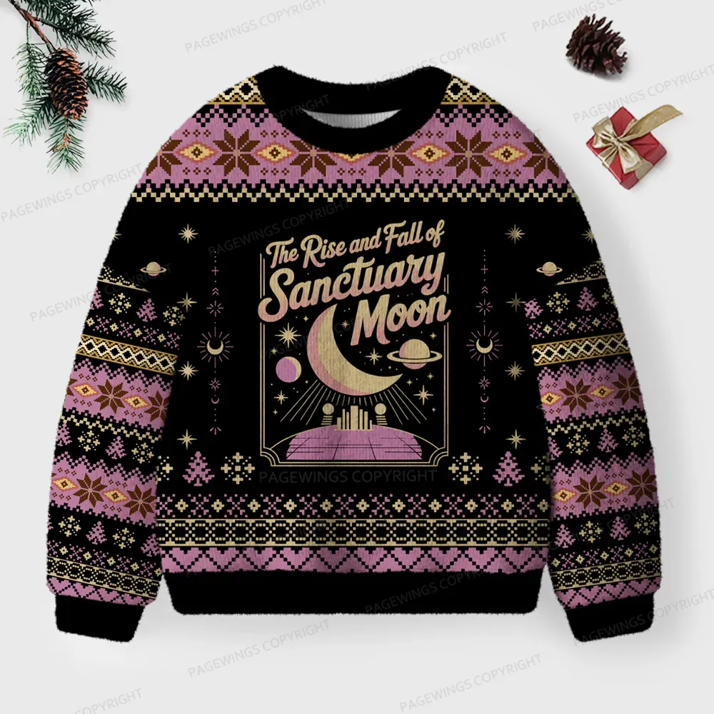 Pagewings he Rise And Fall Of Sanctuary Moon Unisex Ugly Knit Sweatshirt