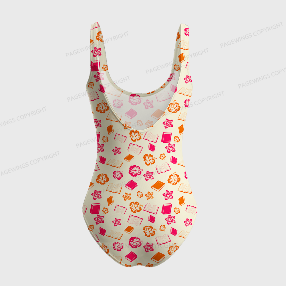 Pagewings Read Books One-Piece Swimsuit 