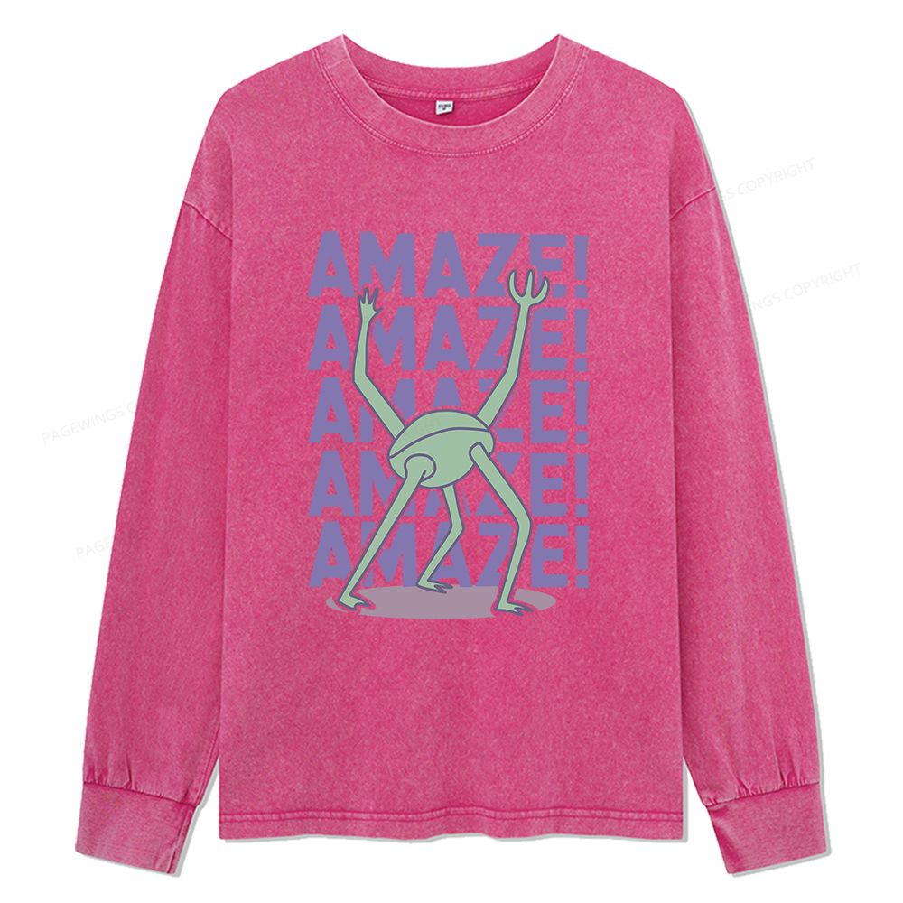 Pagewings Rocky Amaze Unisex Washed Long Sleeve T-shirt