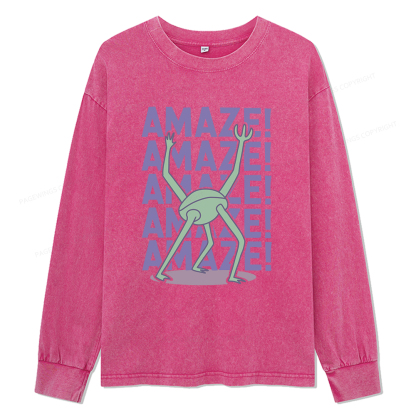 Pagewings Rocky Amaze Unisex Washed Long Sleeve T-shirt