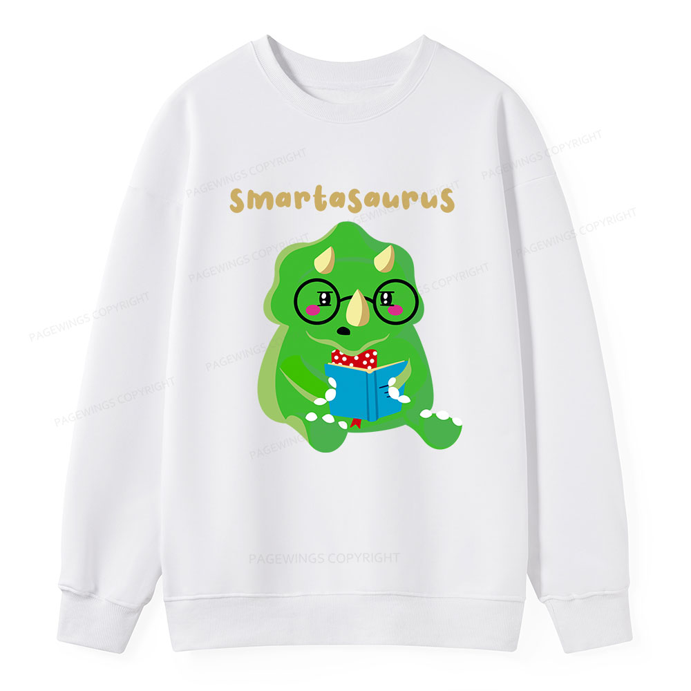 Pagewing Smart Dinosaur Is Reading Seriously Unisex Classic Sweatshirt