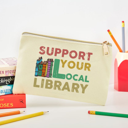 Pagewings Support Your Local Library Pouch