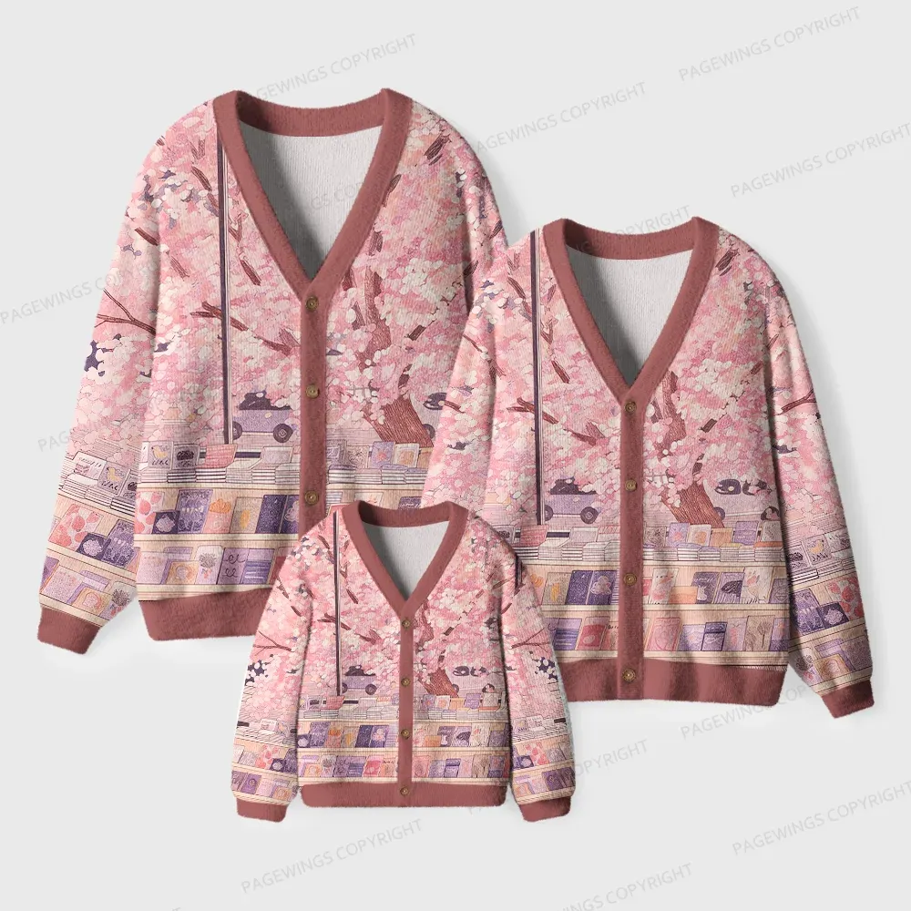 Pagewings Cozy Reading Unisex Ugly Cardigan Sweaters