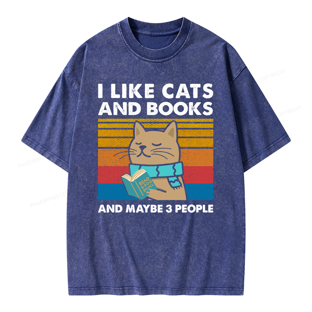 Pagewings Like Book And Maybe 3 People Unisex Washed T-shirt Unisex Washed T-shirt