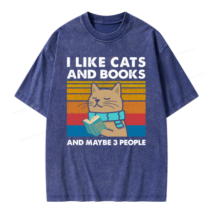 Pagewings Like Book And Maybe 3 People Unisex Washed T-shirt Unisex Washed T-shirt