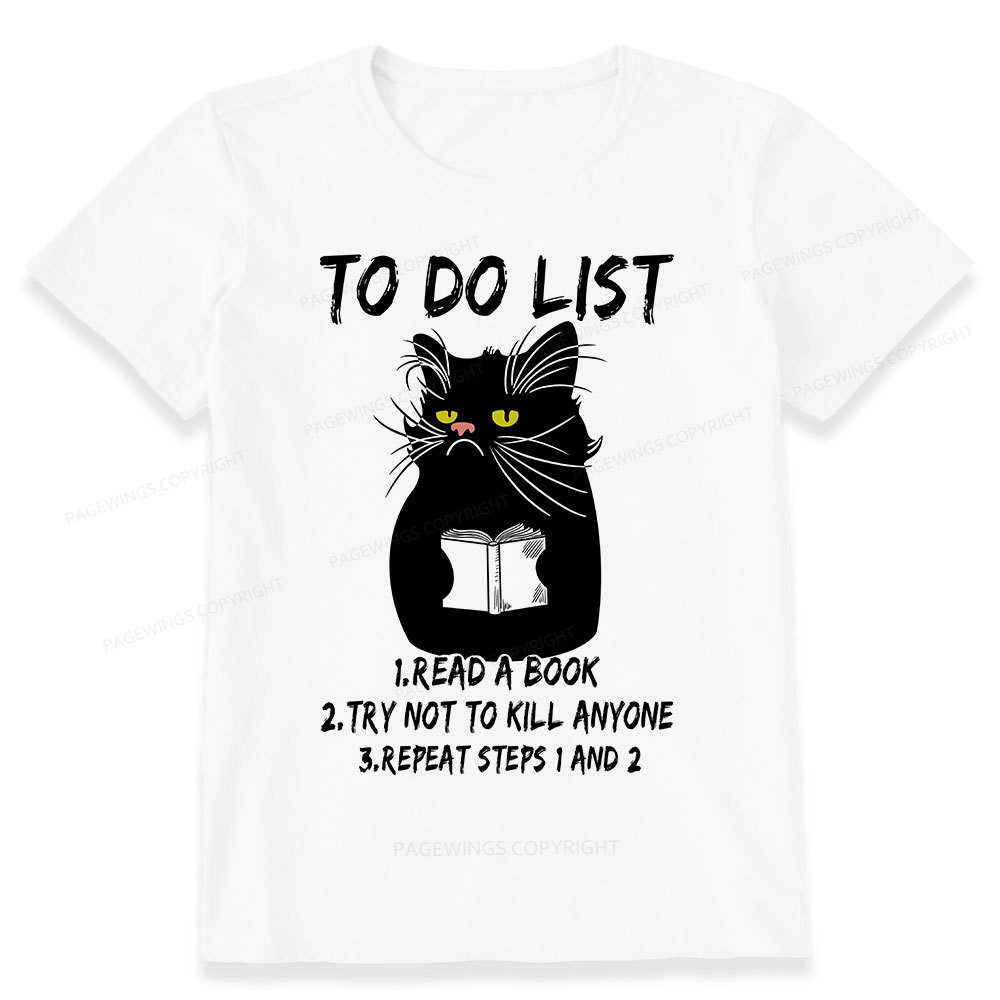 Pagewings Black Cat To Do List  Unisex Classic T-shirt