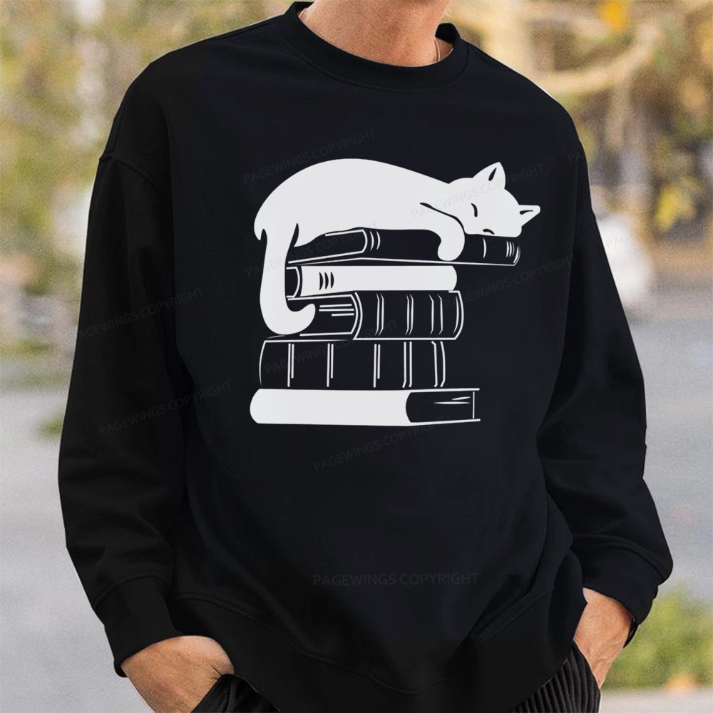 Pagewings Books And Cats Unisex Classic Sweatshirt