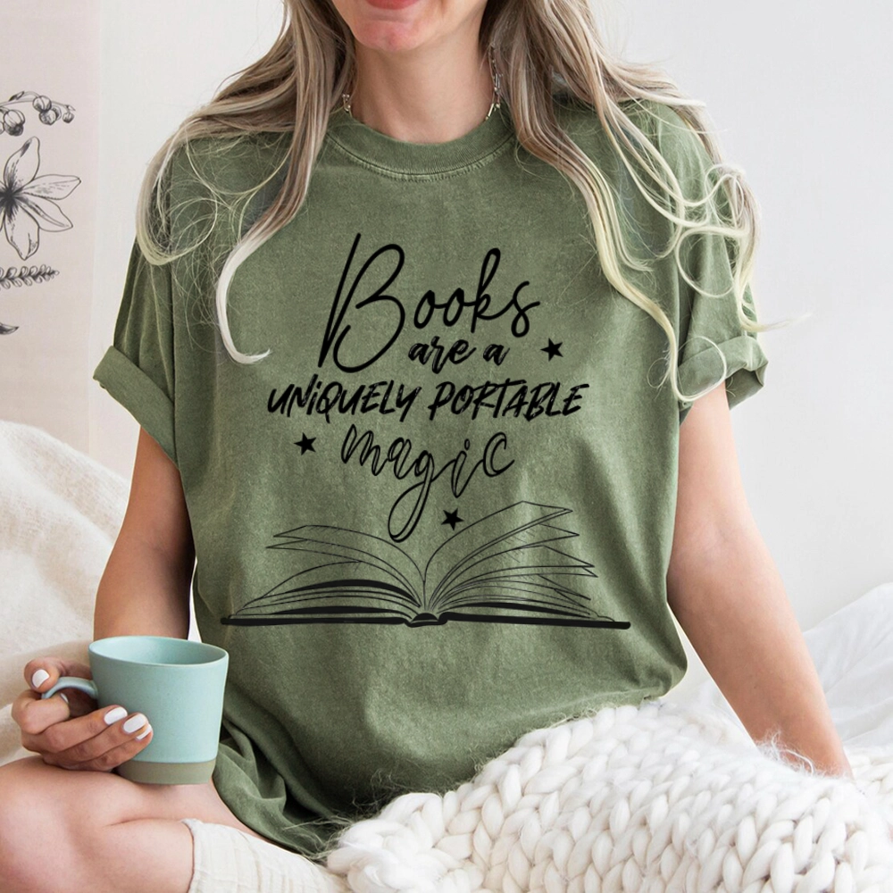 Pagewings Books Are A Uniquely Portable Magic Unisex Washed T-shirt