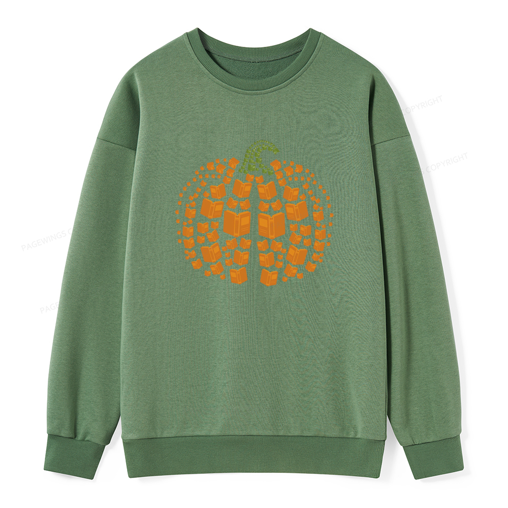 Pagewings Thanksgiving Book Pumpkin Unisex Classic Sweatshirt