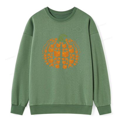 Pagewings Thanksgiving Book Pumpkin Unisex Classic Sweatshirt