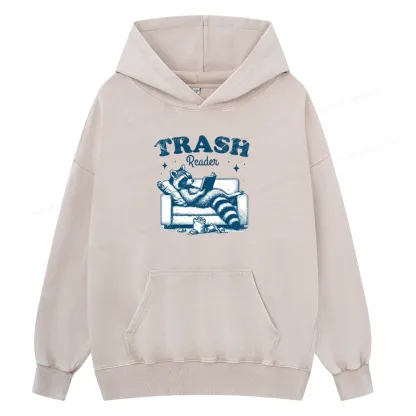 Pagewings Trash Reader Unisex Washed Hoodie