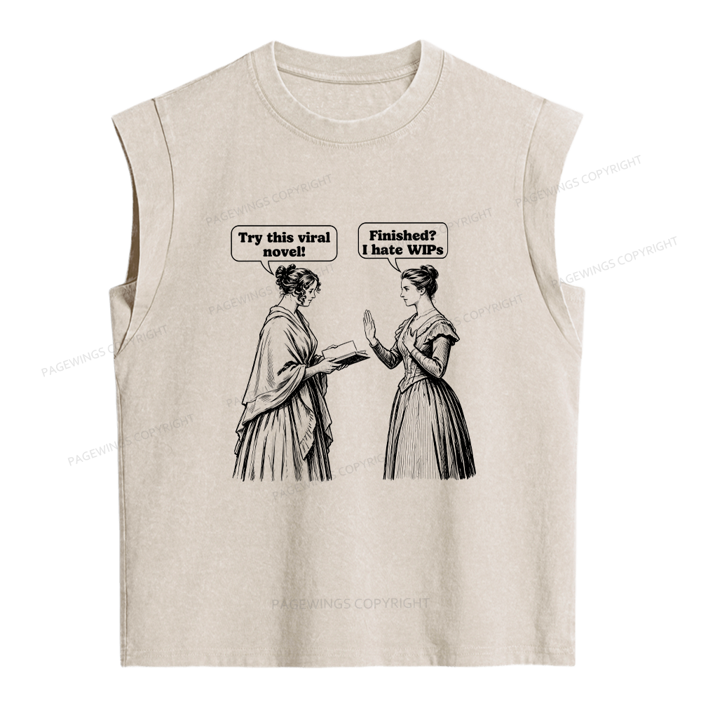 Pagewing Work in Progress Women's Washed Tank Top