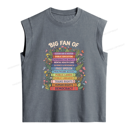 Pagewings Progressive Book Women's Washed Tank Top