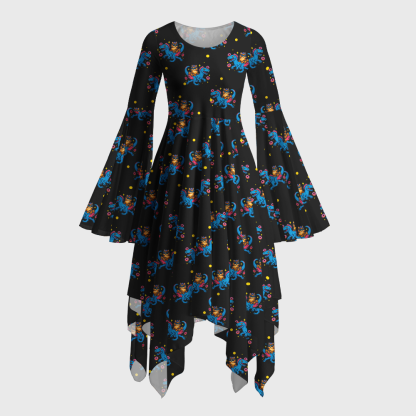 Pagewings Sci Fi Book Lover Bell Sleeve Dress
