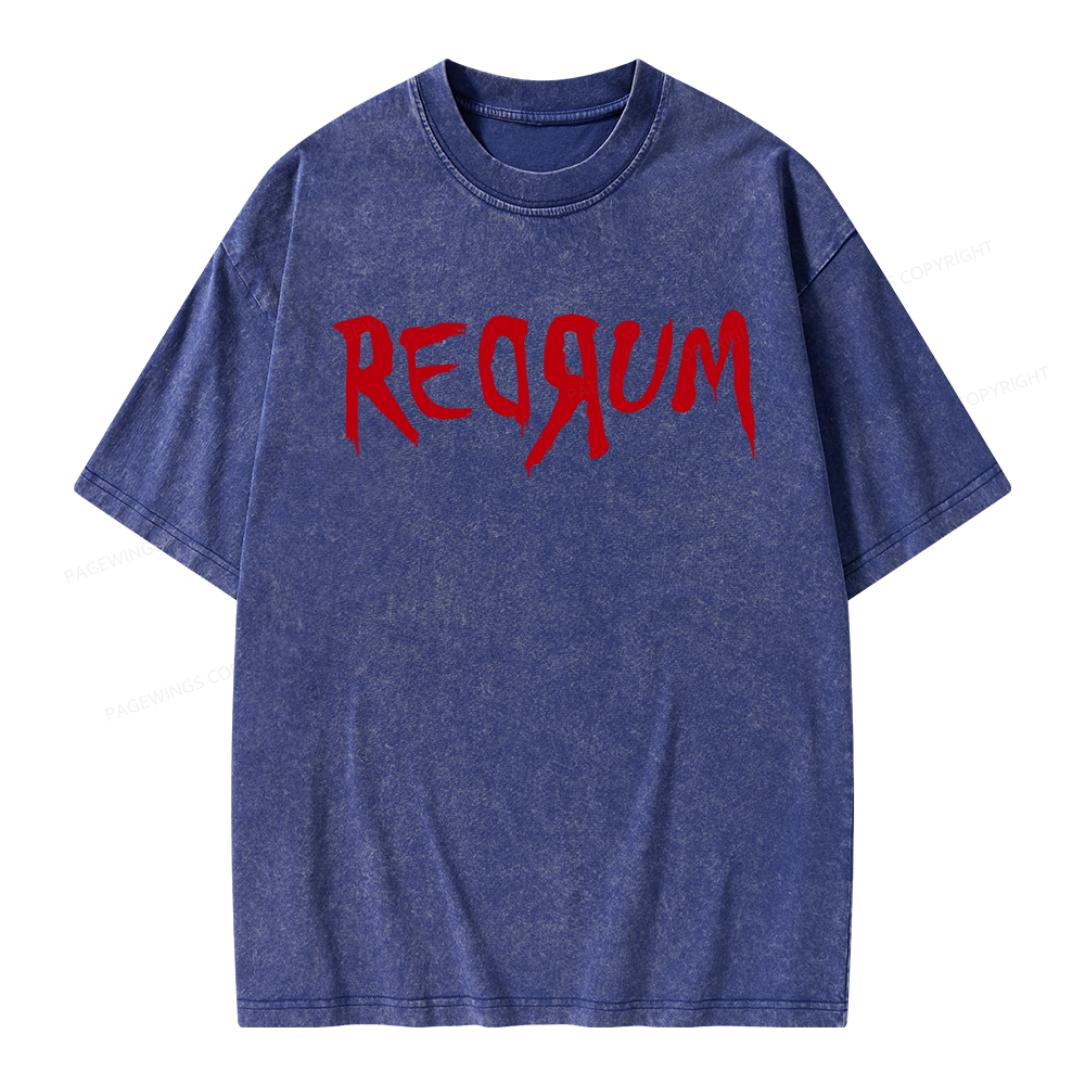 Pagewings Redrum Unisex Washed T-shirt