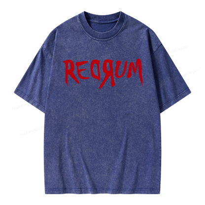 Pagewings Redrum Unisex Washed T-shirt