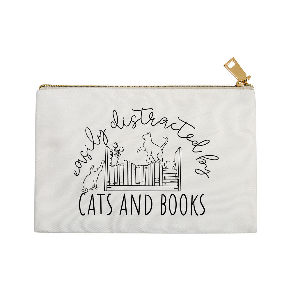 Pagewing Cute Cats And Books Pouch