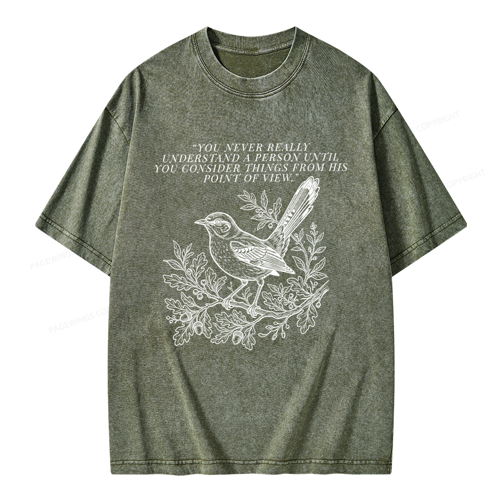 Pagewings Book Quote Unisex Washed T-shirt