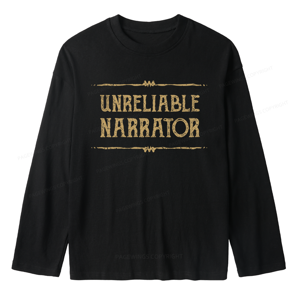 Pagewings Unreliable Narrator Unisex Lightweight Long Sleeve T-Shirt