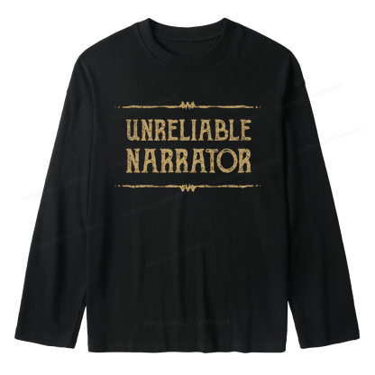 Pagewings Unreliable Narrator Unisex Lightweight Long Sleeve T-Shirt