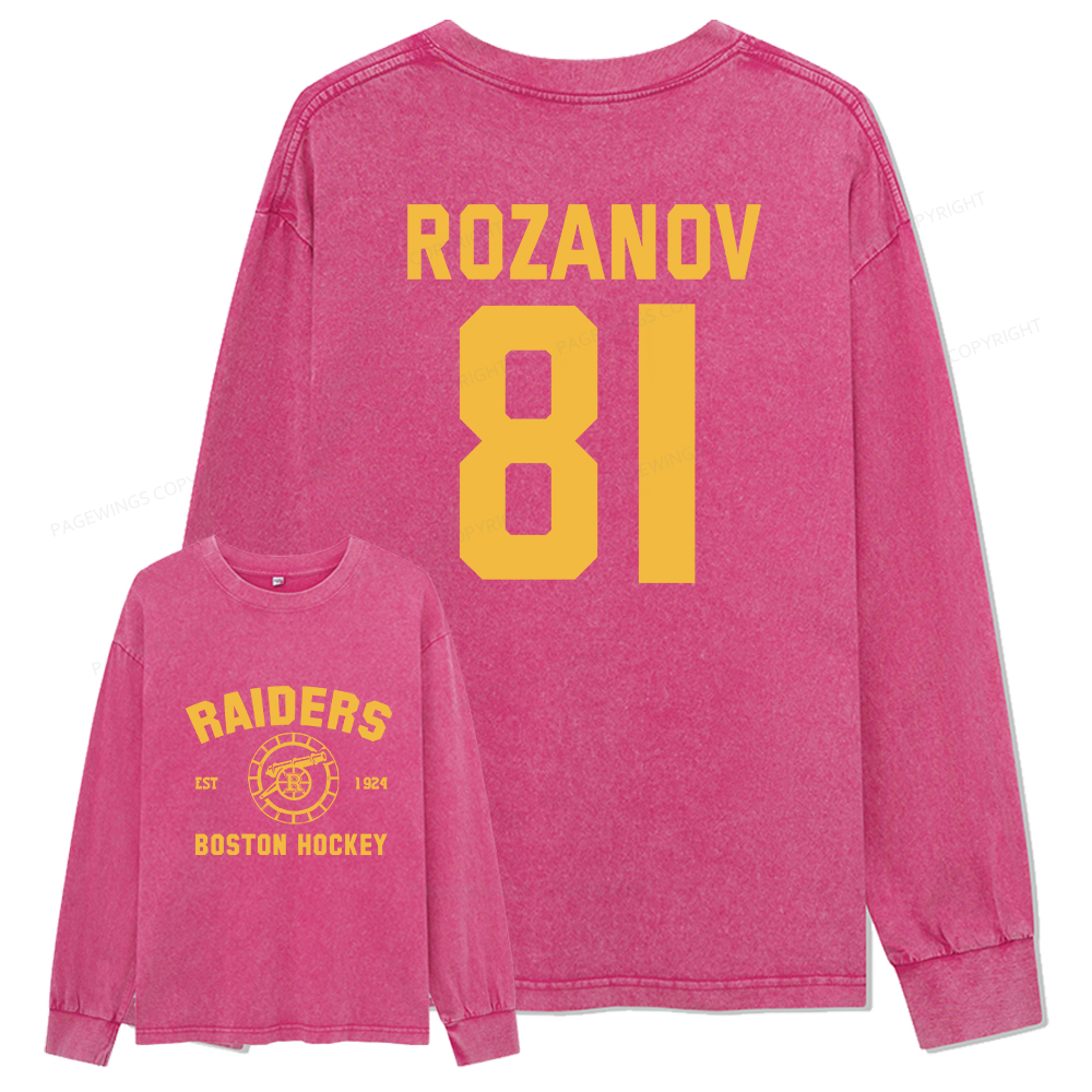 Pagewings Romance Novel Lover Unisex Washed Long Sleeve T-shirt 