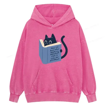 Pagewings How To Buy New Books Unisex Washed Hoodie