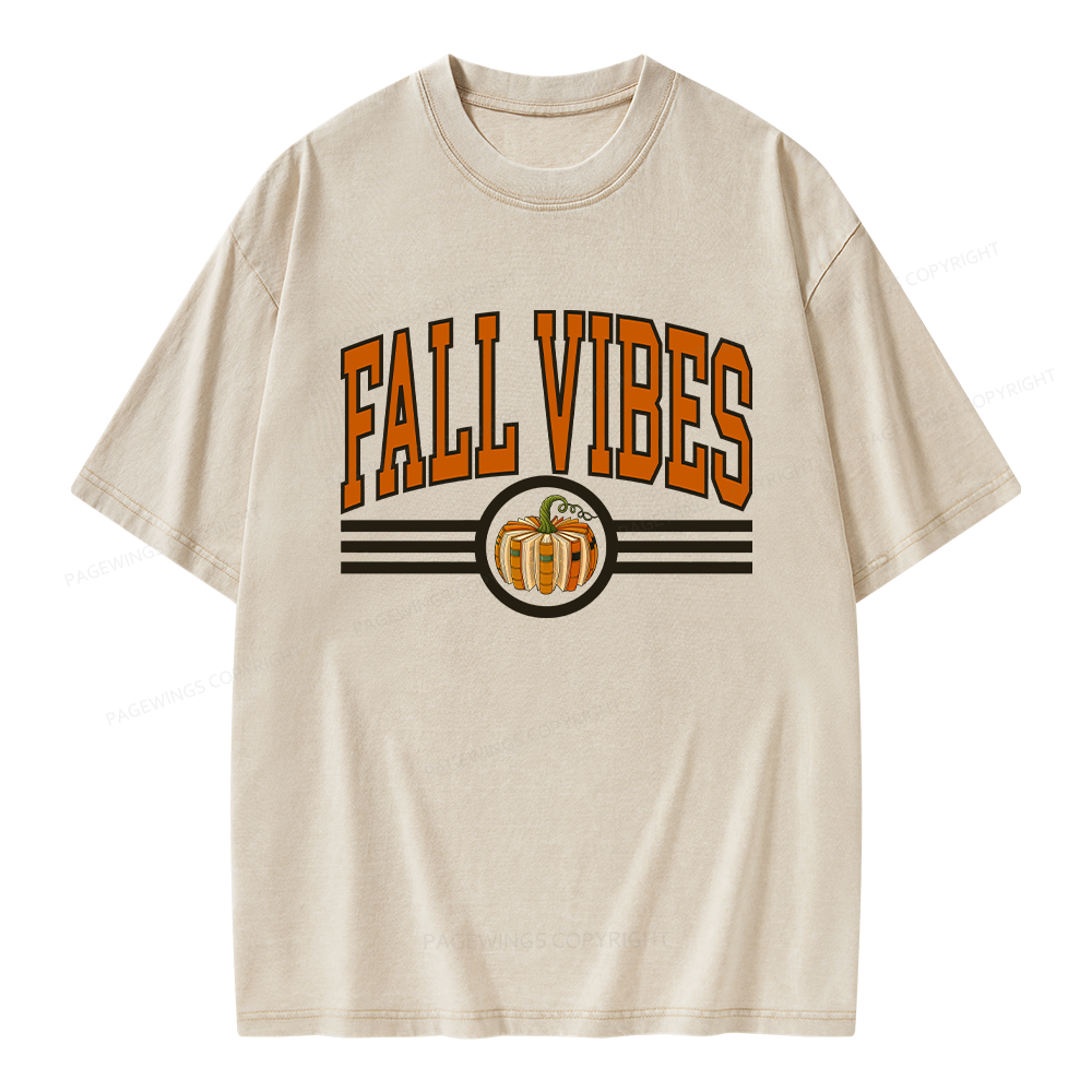 Pagewings Pumpkin Season Unisex Washed T-shirt