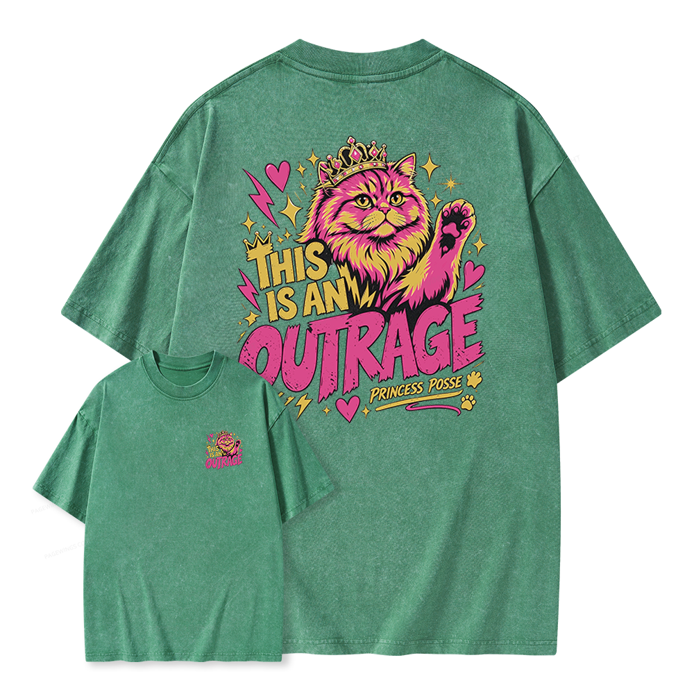 Pagewings This Is An Outrage Unisex Washed T-shirt
