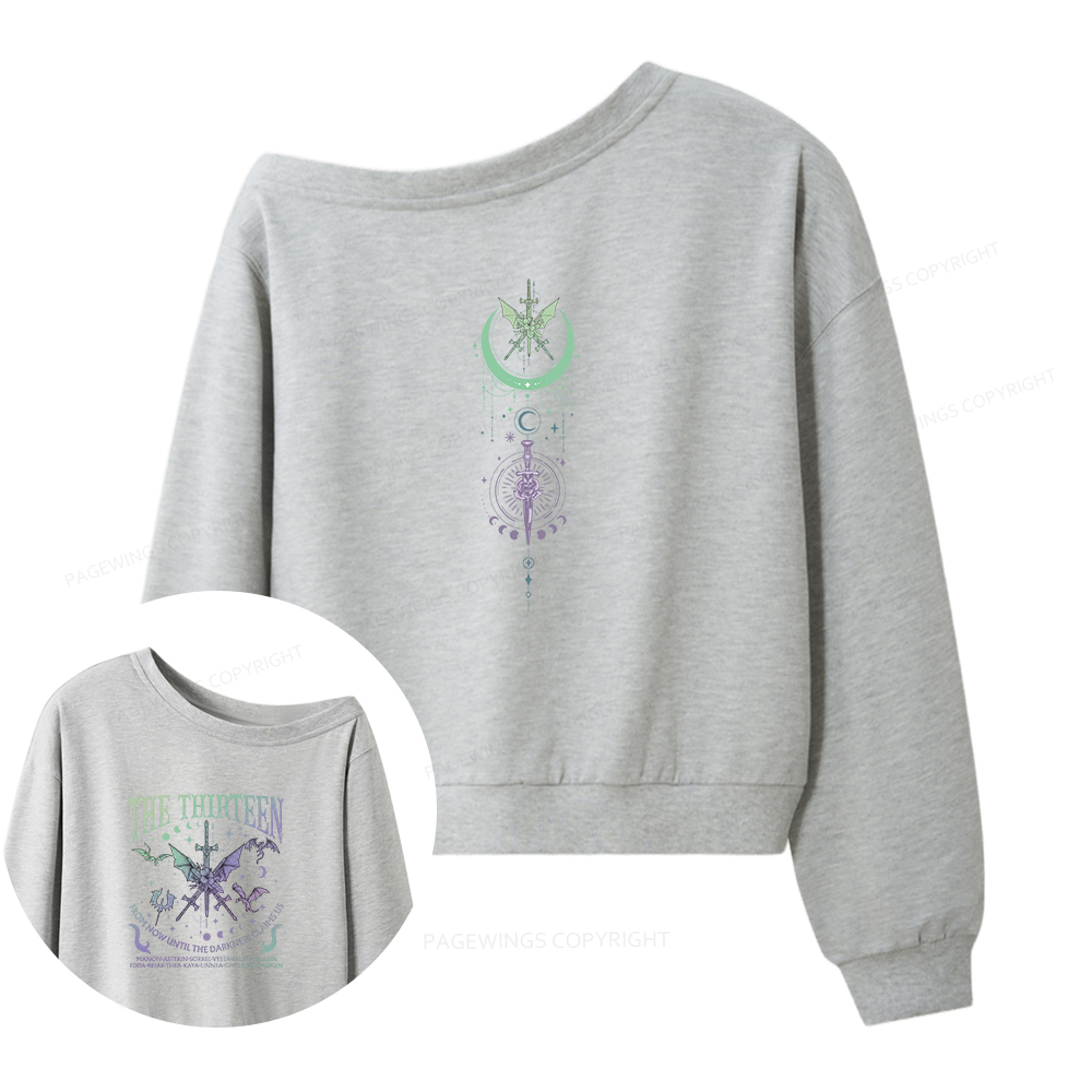 Pagewings From Darkness Women Off Shoulder Sweatshirt
