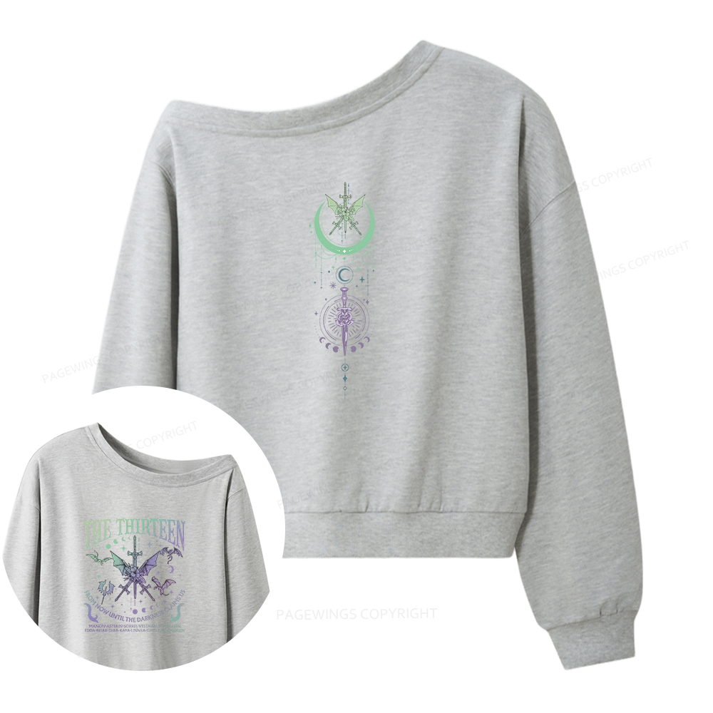 Pagewings From Darkness Women Off Shoulder Sweatshirt
