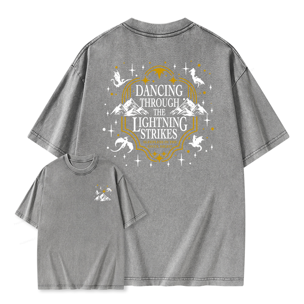Pagewings She Is Moonlight Unisex Washed T-shirt