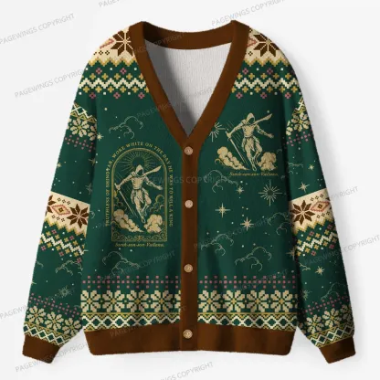 Pagewings Wore White On The Day He Was To Kill A King Unisex Ugly Cardigan Sweaters