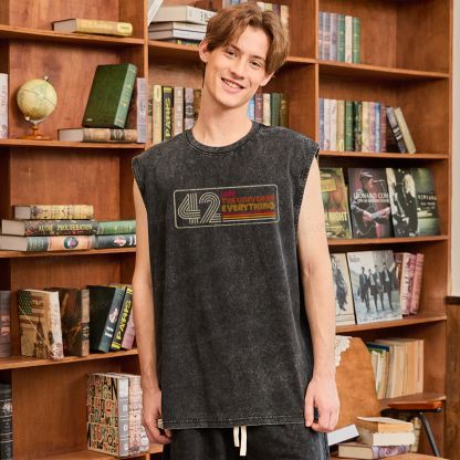 Pagewings Life The Universe Everything Unisex Washed Tank Top