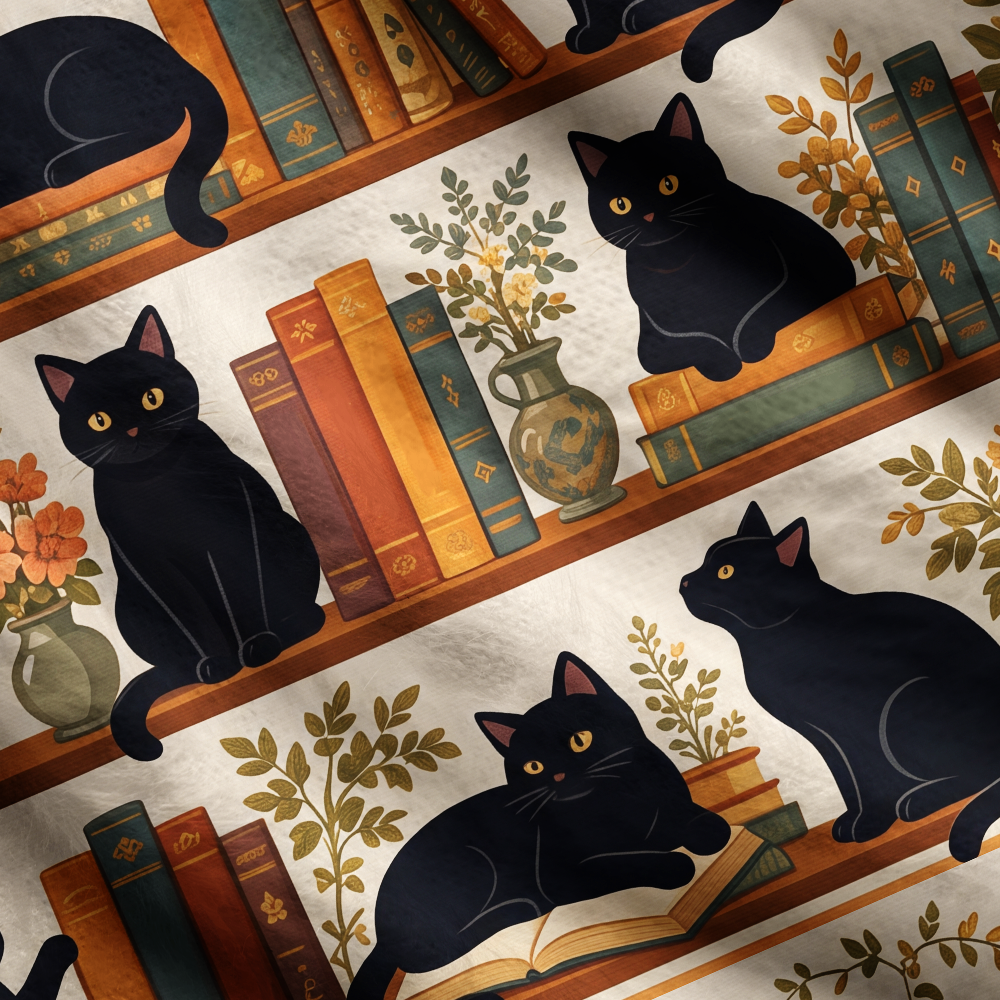 Pagewings Cat Book Lover Women's Cardigan Sweater