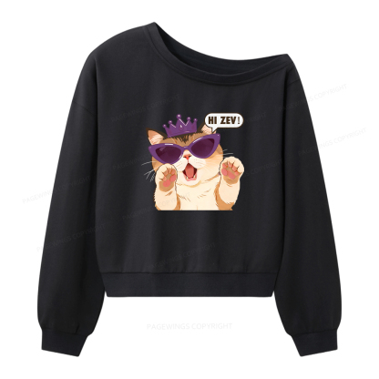 Pagewings Sci-Fi Book Lover Women Off Shoulder Sweatshirt