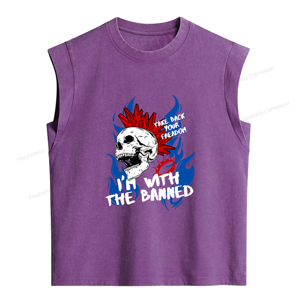 Pagewings Take Back Your Freadom Women's Washed Tank Top