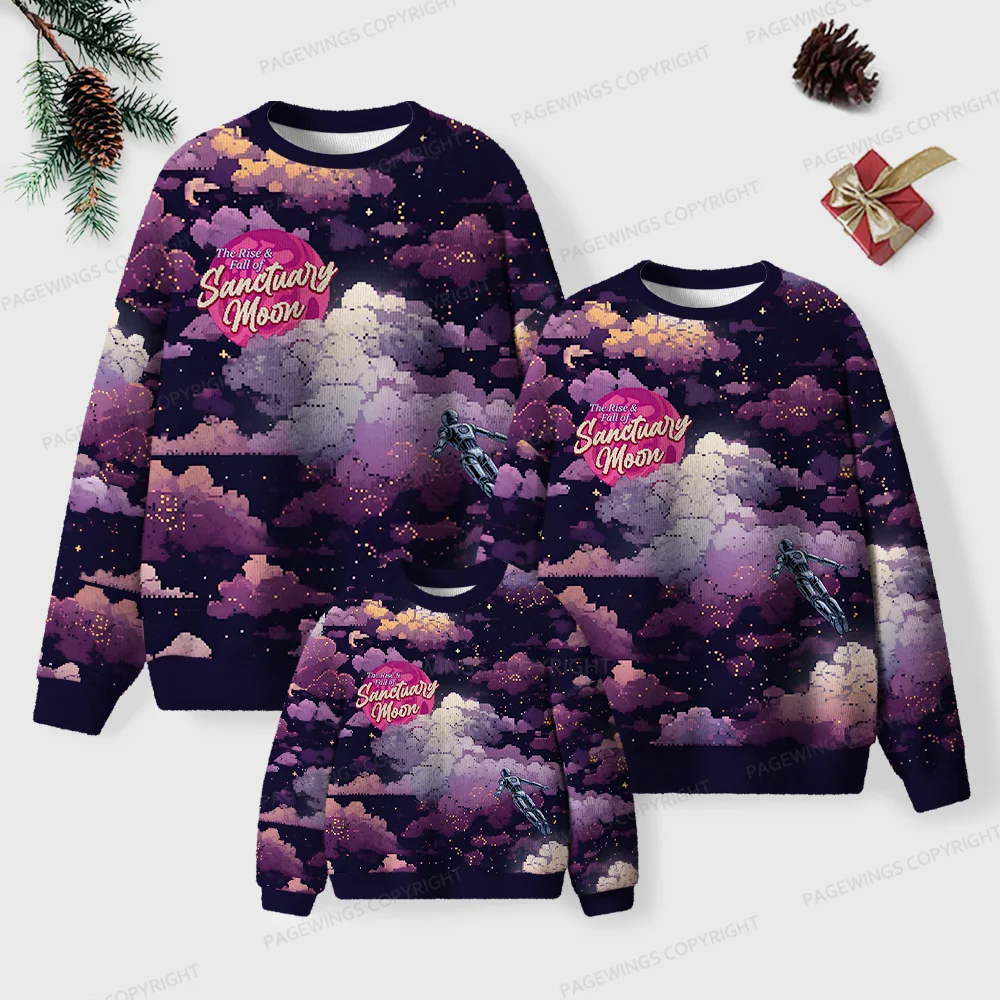 Pagewings The Rise Fall Of Sanctuary Moon Unisex Ugly Knit Sweatshirt