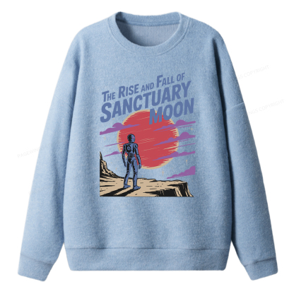 Pagewings The Rise And Fall Of Sanctuary Moon Unisex Knit Sweatshirt