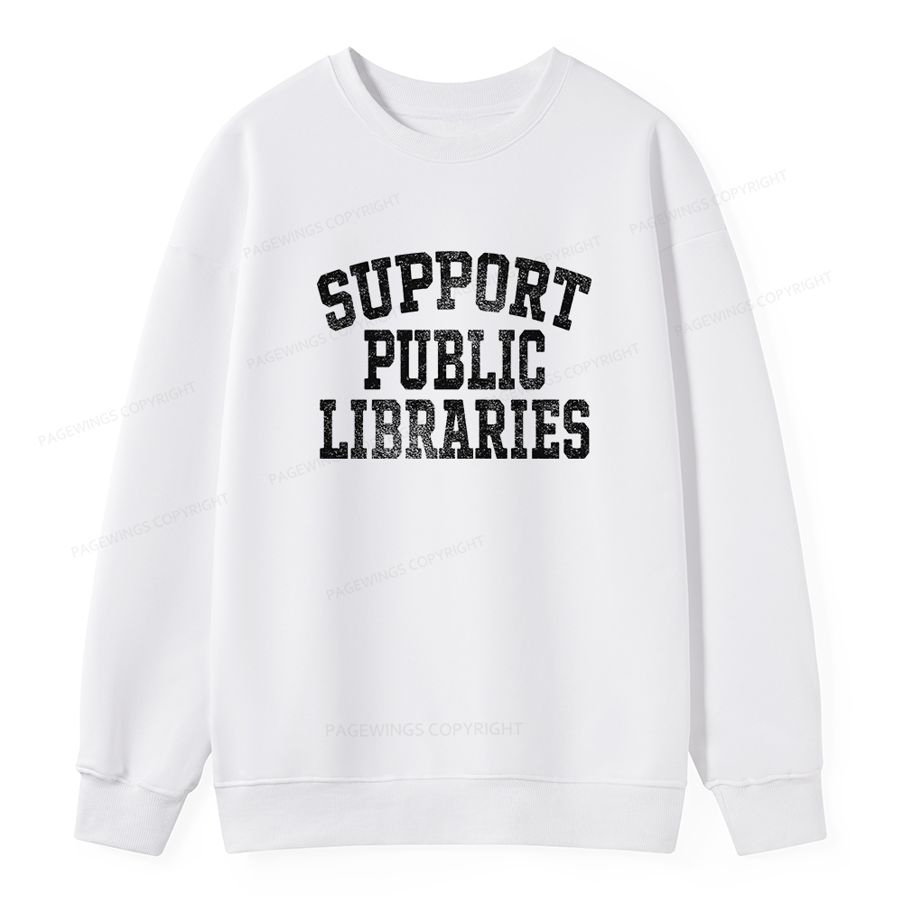 Pagewings Support Public Libraries Unisex Classic Sweatshirt