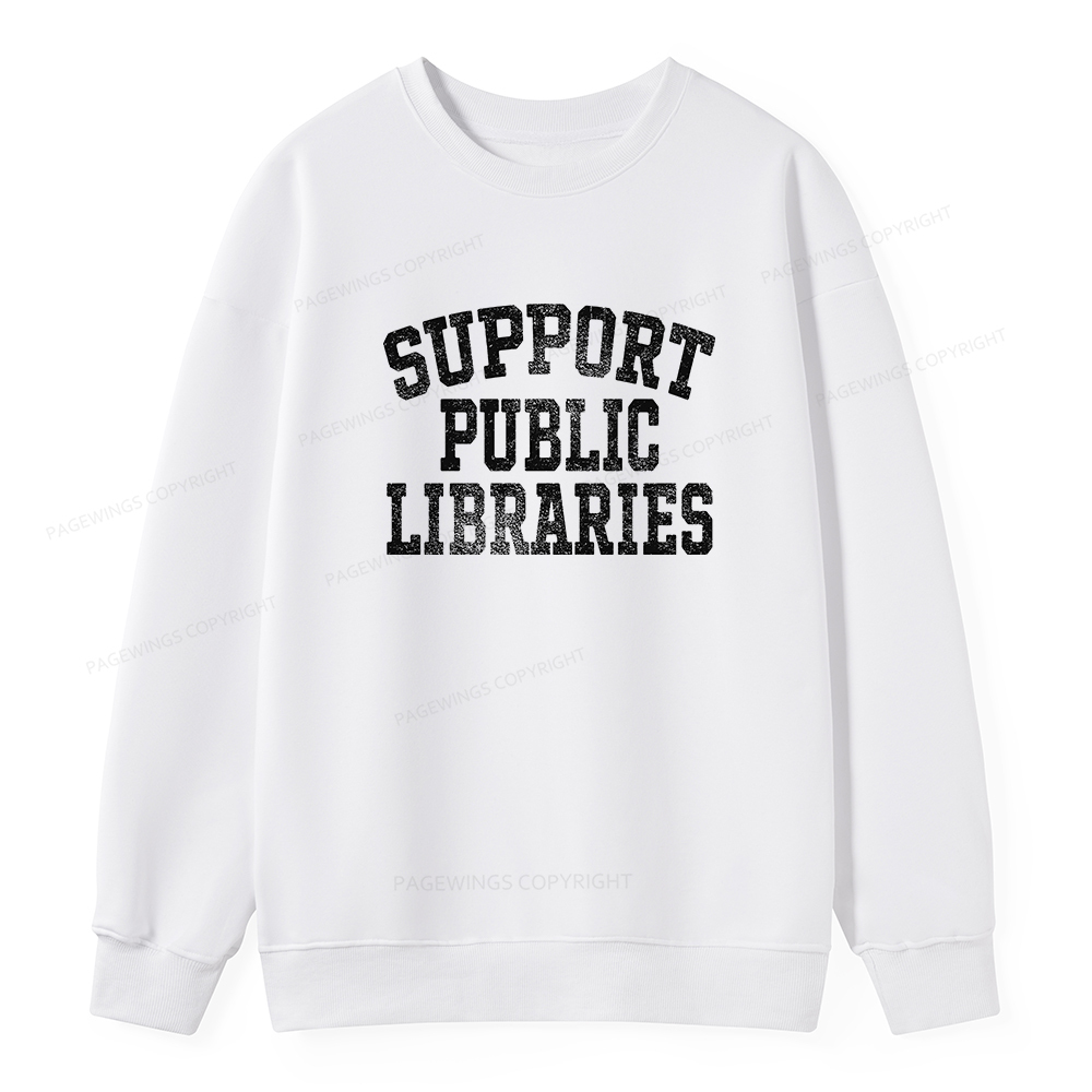Pagewings Support Public Libraries Unisex Classic Sweatshirt