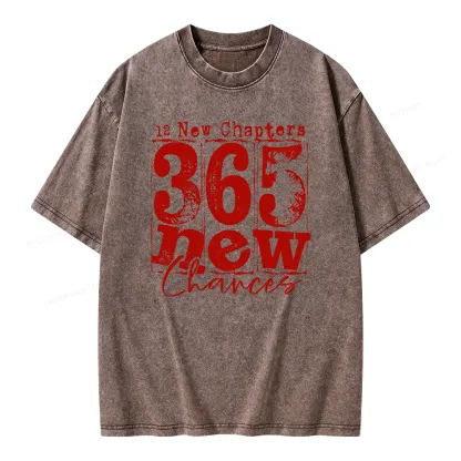 Pagewings 12 New Chapters 365 New Chances  Unisex Washed T-shirt